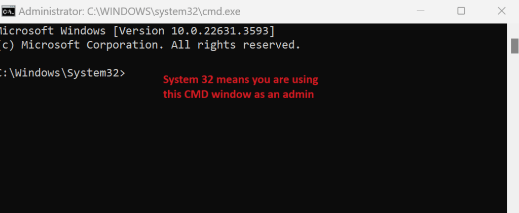 open the run command box as an admin