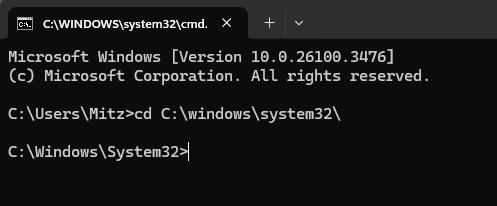 access command prompt