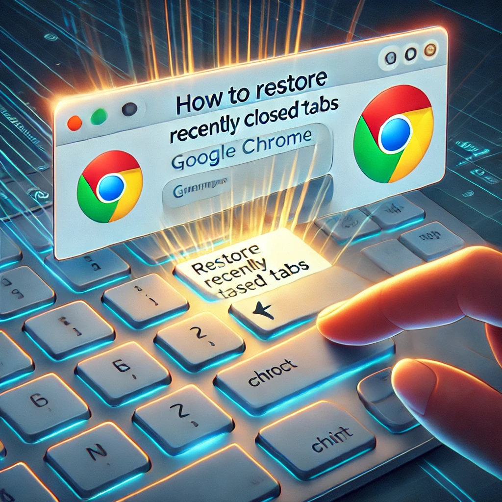 restore recently closed tabs in Google Chrome